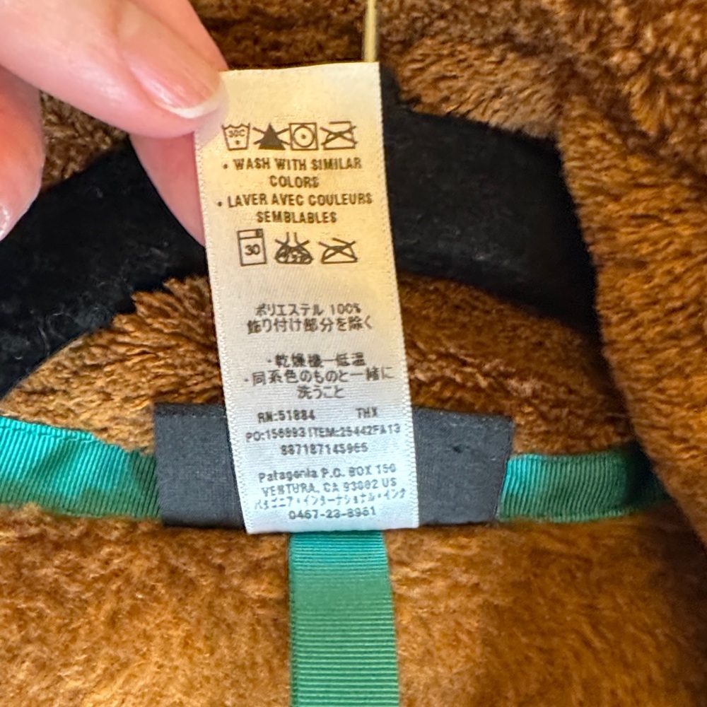 Patagonia Synchilla Fleece Pullover XS Brown‎ Teal Snap-T Style - Picture 10 of 12